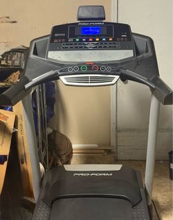 Proform treadmill. Works great ! 12 incline and 12 speed. Folds up. Ifit compatible.