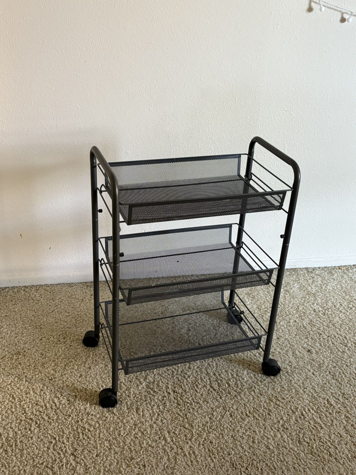 3-Tier Metal Rolling Storage Cart