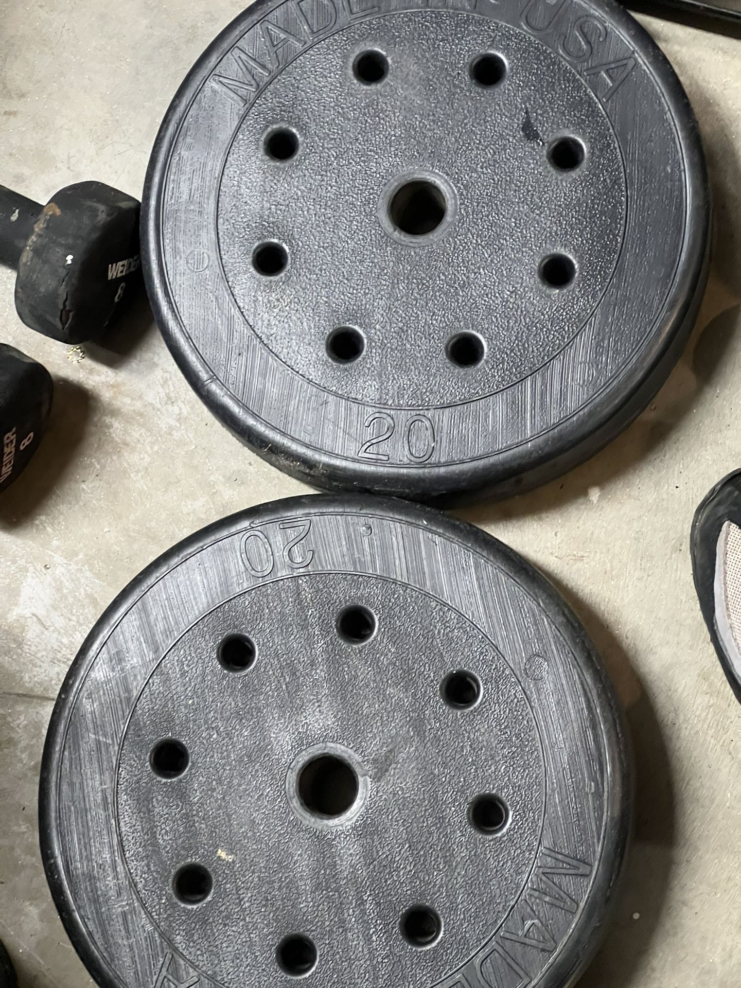 Two 20 Lb Weight Plates Set