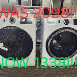 GE WASHER DRYER SET 1338! 1YR MANUFACTURERS  WARRANTY! 0 DOWN 0% FINANCING! 48HR DELIVERY!