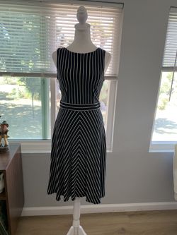 Navy White Stripped