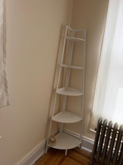 White Corner Bookshelf