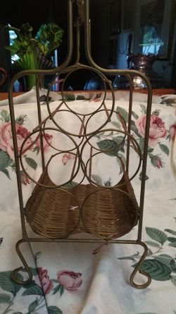 Rod iron wine rack