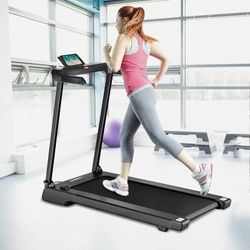2.25 Hp Folding Electric Treadmill With Led Display-Black SP36447BK 