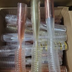 Plastic Champagne Flutes Asst