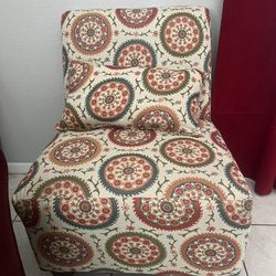 Like new Accent Armless Chair With Matching Pillow