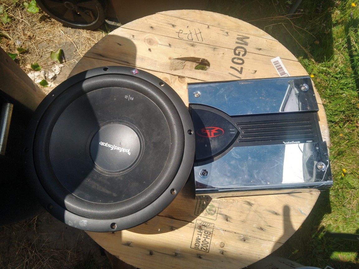 Rockford Fosgate R2 12" sub and P3001 amp. for Sale in WA OfferUp