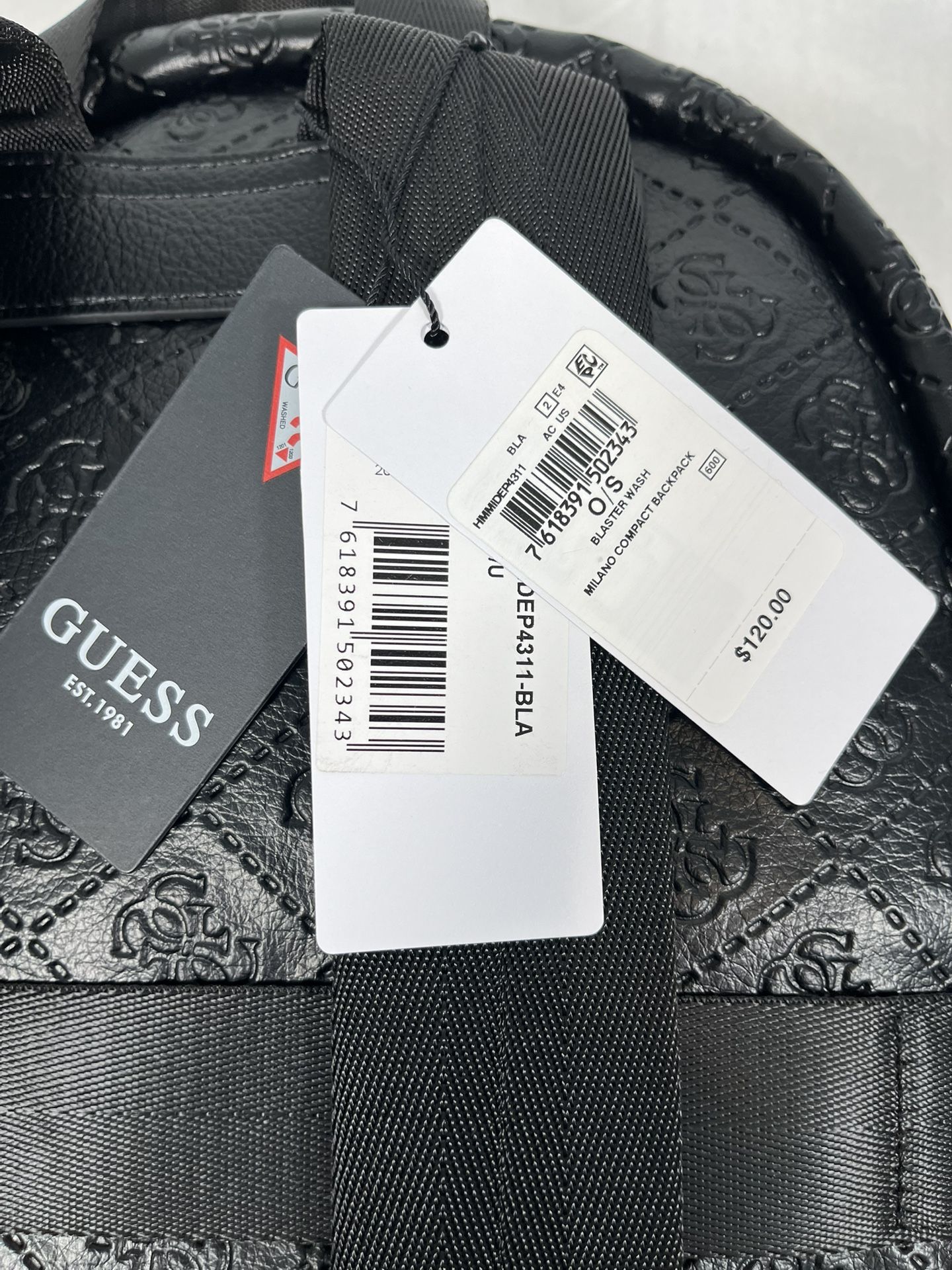 Guess Milano Logo Backpack Black New with Tags
