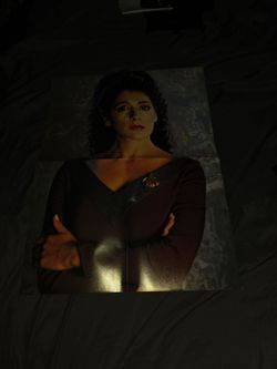 Vintage Star Trek: The Next Generation Double-Sided Poster (Enterprise-D & Counselor Troi)