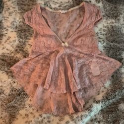 Cute Pink Lace Top