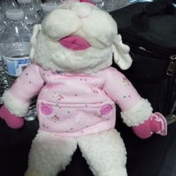 Pink Vintage Lamb Chops Stuffed Toy In Mint Condition. $5.00 OBO 