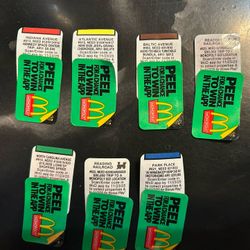 McDonald’s Monopoly 2025 Game Pieces Total Of 7 Unredeemed Game Pieces