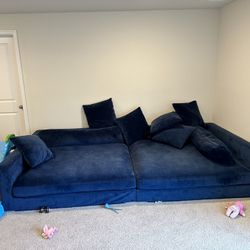 Large Blue Sectional 