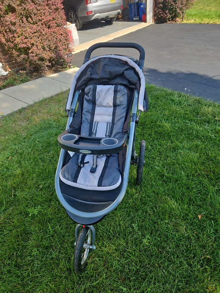 Graco FastAction Fold Jogger Stroller, Gotham, 37 lbs