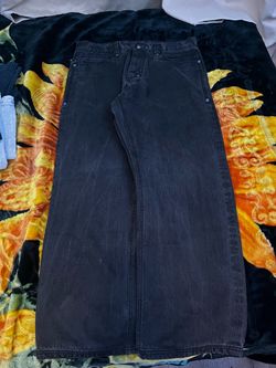 Black and purple embroidered Coogi jeans