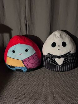 Disney Squishmallow Jack Skellington and Sally LARGE 20” great condition
