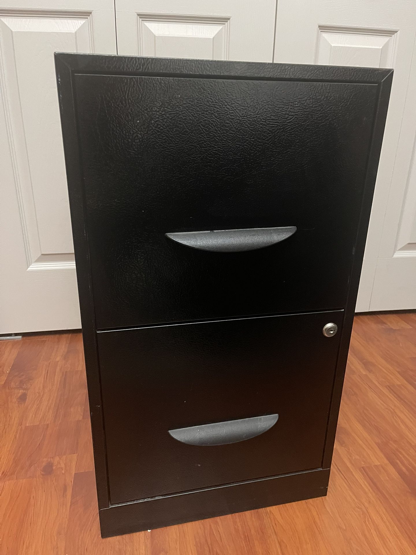 Black 2 Drawer METAL FILE CABINET