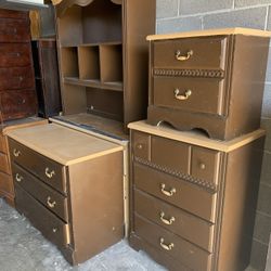 🥰BROWN COLOR BEDROOM SET-SOLID WOOD 🥰