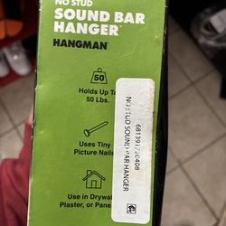 No Stud Sound Bar Hanger (Hangman)” mounting kit.
