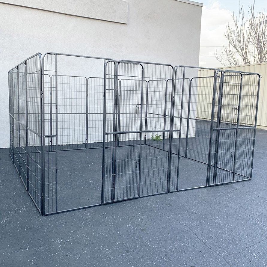 Brand New $290 Heavy Duty 10x10x5ft Tall Pet Playpen 16 Panel Dog Crate Kennel Exercise Cage Fence