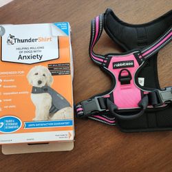 Medium Dog Thundershirt And Medium No Pull Dog Harness Thunder Jacket
