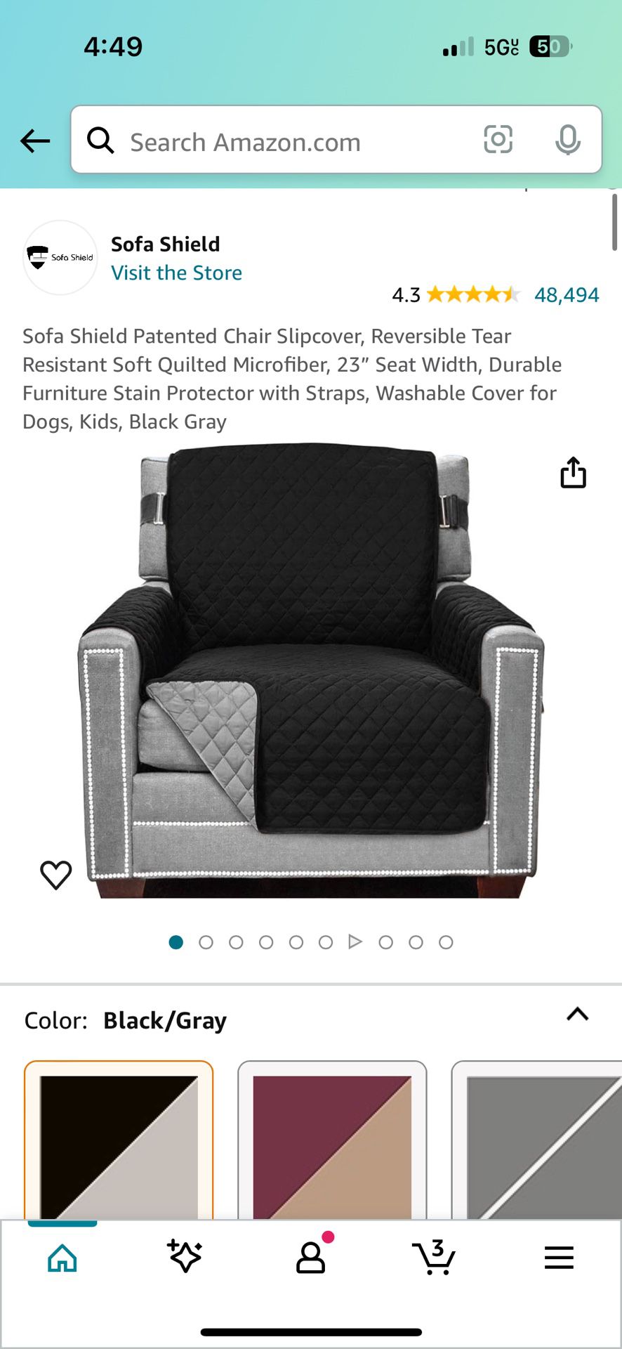 $10- For $22 Sofa Cover For Chair Brand New 