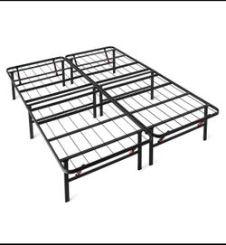 New Other Amazon Basics 14” Queen Size High Foldable Metal Platform Bed, Black