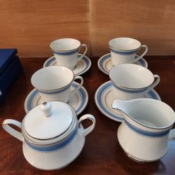 NORITAKE PEMBROKE 2892 #B0596 4 Tea Set WITH Creamer And Sugar Pot 