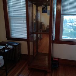 Sliding Door Curio-100% Real Oak Wood