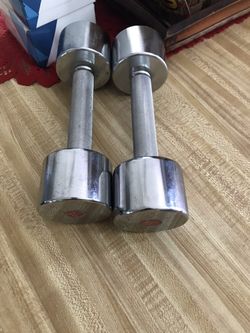 8lb chrome dumbbell set