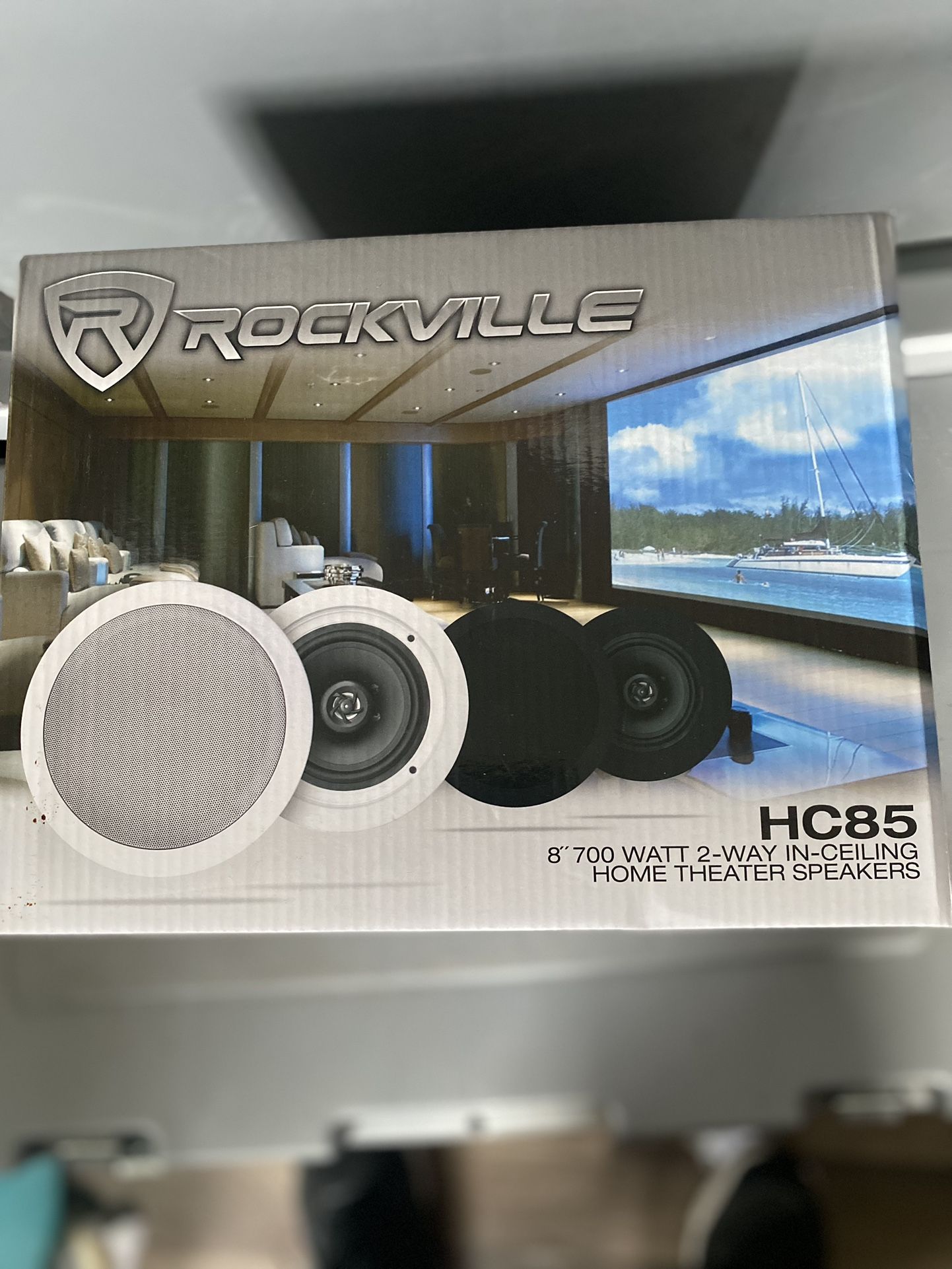 Rockville HC85 in-ceiling home theatre speakers