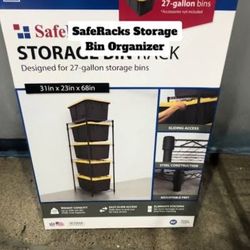 Saferack Storage Bin Rack w BINSx4