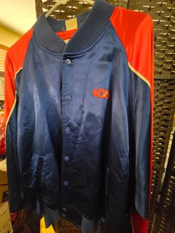 Navy and Red Coca-Cola Snap Button Jacket 100th Anniversary