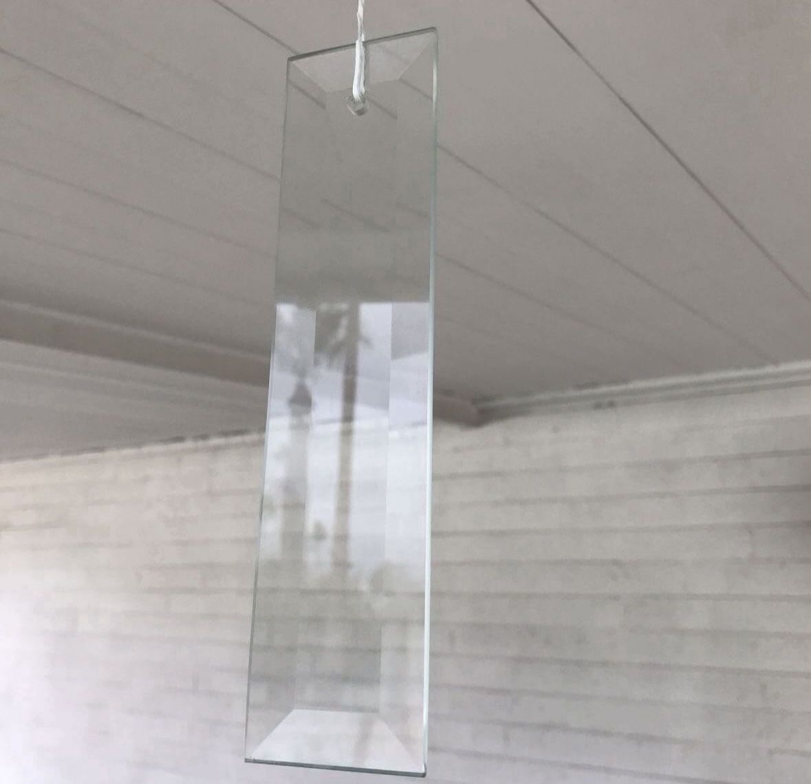 Beveled Glass Plates 7.5” By 1.75” For Chandelier, Art Project Sun Dream Catcher Wind Chimes