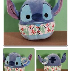 Squishmallows Disney Stitch Wearing Hawaiian Shirt 8”