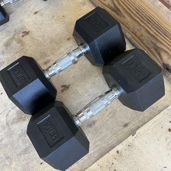 new pair of 30lb rubber dumbbells $60