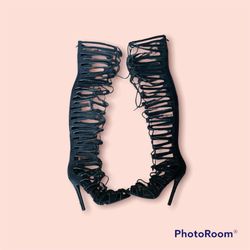 All Caged Up ( Laced Up Thigh high boots )