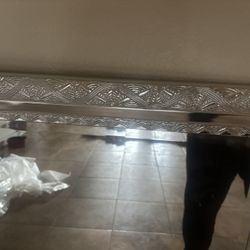 Silver Plated Victorian Style Mirror 