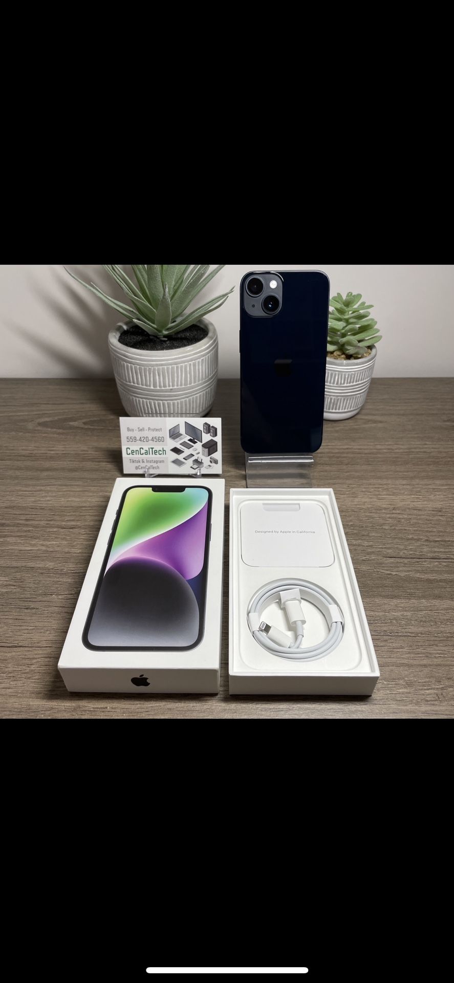 New iPhone 14 128gb Verizon or Xfinity Carrier with 100 Battery Health