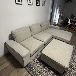 Ikea KIVIK Sectional couch W Ottomon