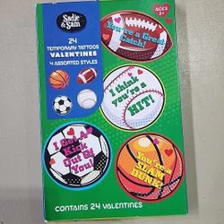 24 Valentines Temporary Tattoos