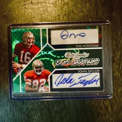 2024 Eclectic Leaf Multi Graphic DUO GRAPHIC JOE MONTANA/JOHN TAYLOR SN /5