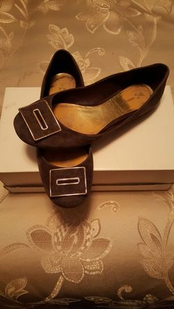 DANI BLACK BROWN SUEDE FLATS