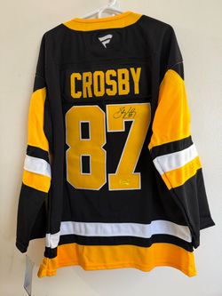 Sidney Crosby signed Pittsburgh Penguins autographed Fanatics jersey w/COA Large 19-02