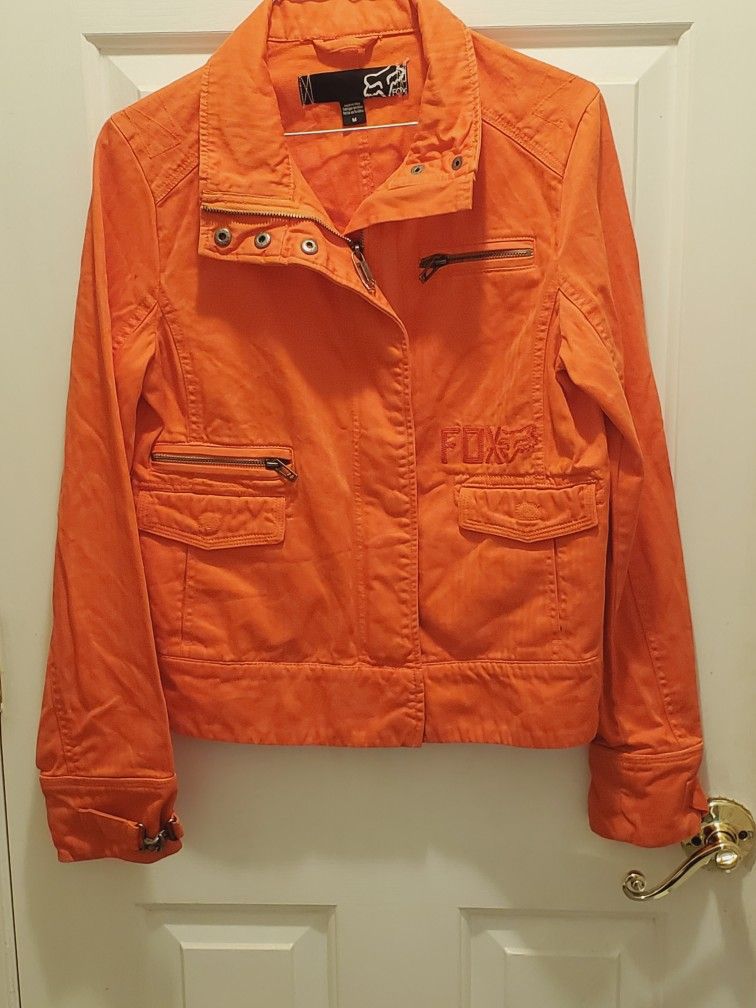 Women's Fox Savoy Orange Crush Moto Jacket