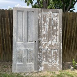 Antique Chippy Paint Wood Doors
