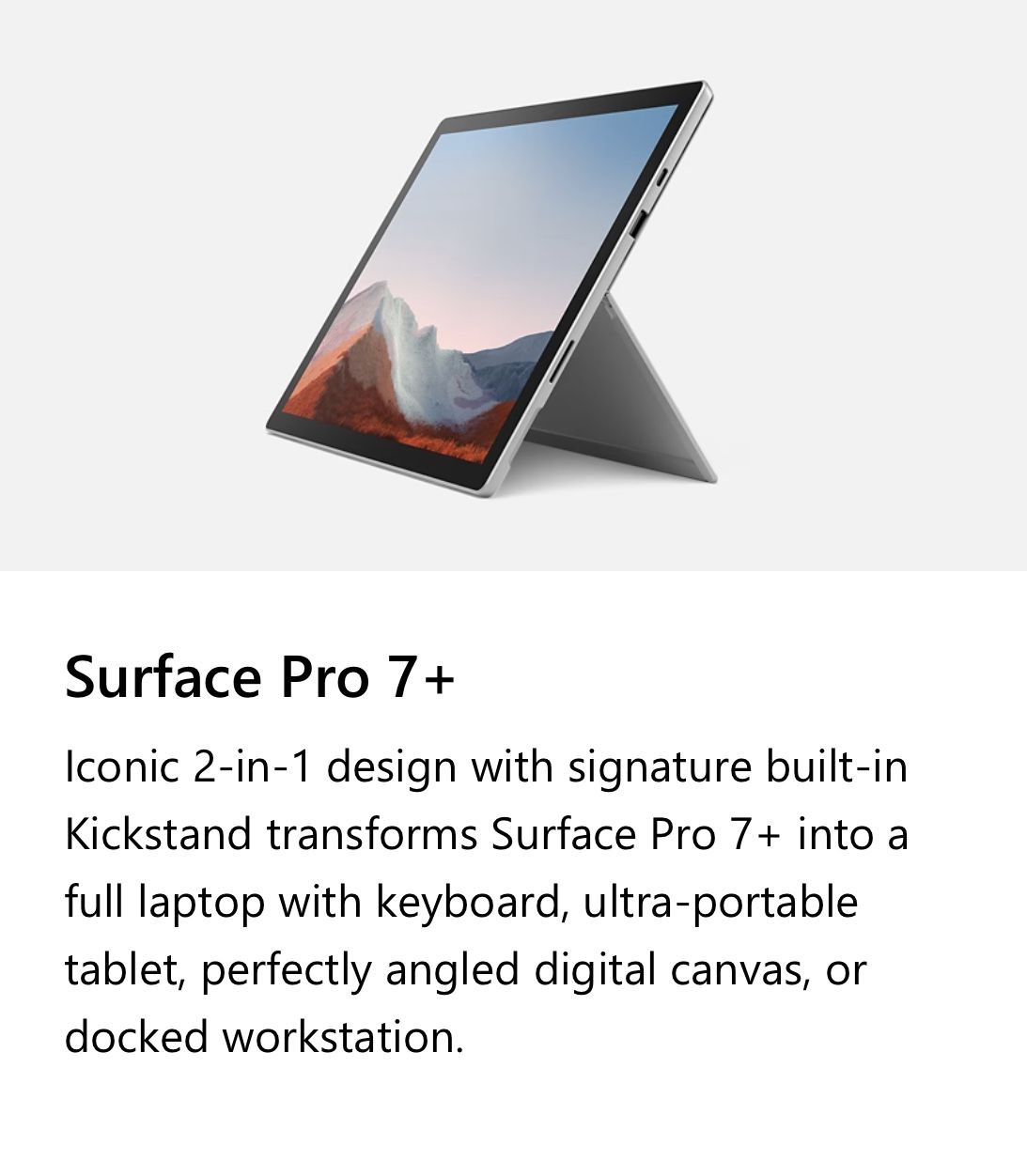 Microsoft Surface Pro 7+ with Type Cover