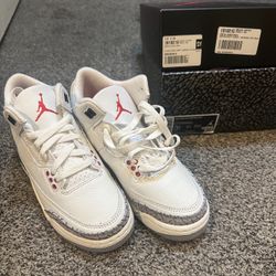 Jordan 3 Retro White Cement Reimagined (GS) Size 3.5y