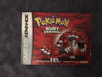 Pokemon Ruby Instruction Booklet *No Game*