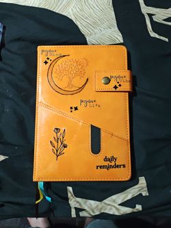 Orange Faux Leather Journal Notebook